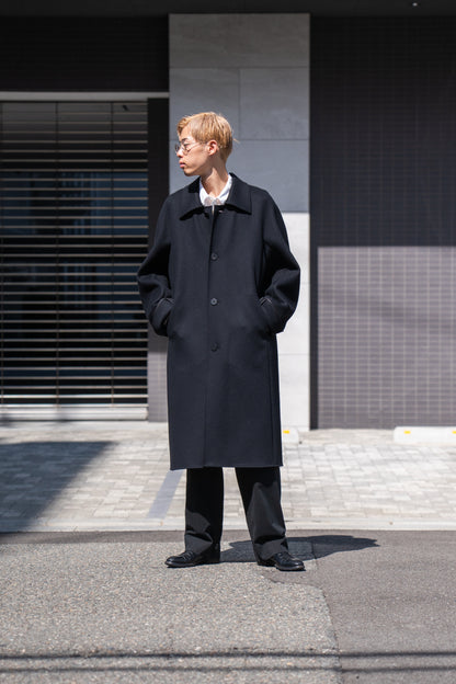 SOUTIEN COLLAR OVERCOAT IN DOUBLE FACE BEAVER