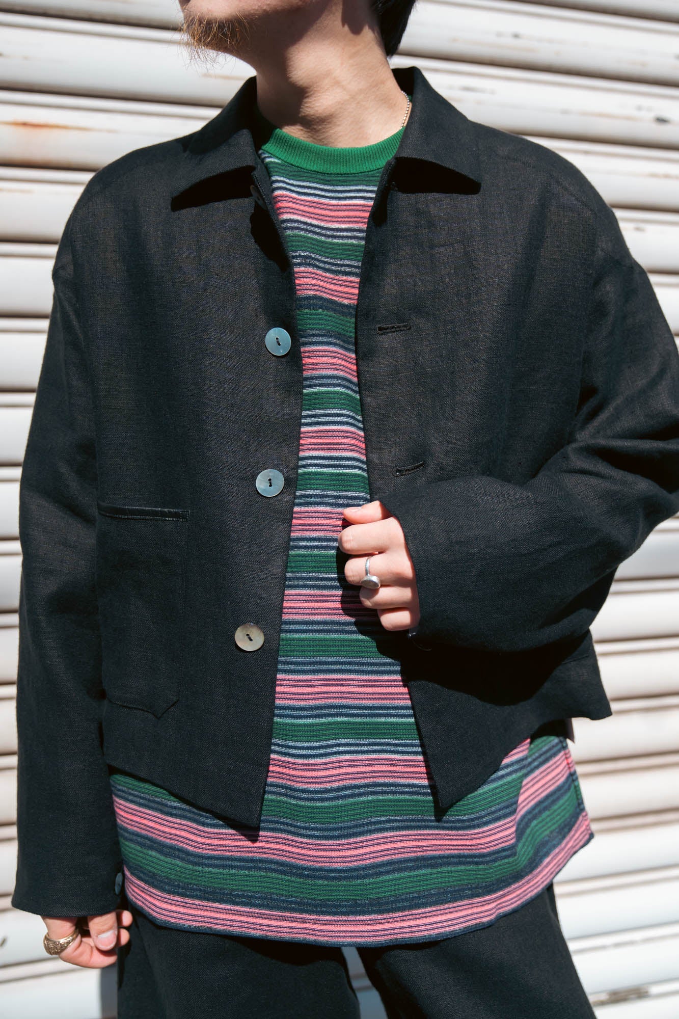 Border Knit Tee