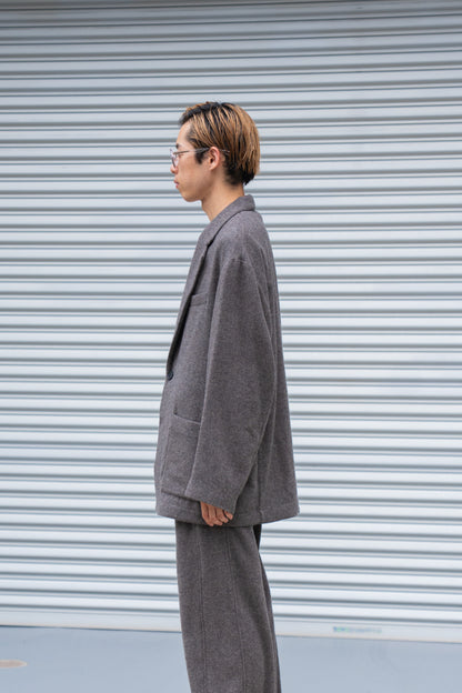 WOOL/CASHMERE FLEECE SINGLE BREASTED JACKET(ST.1268)