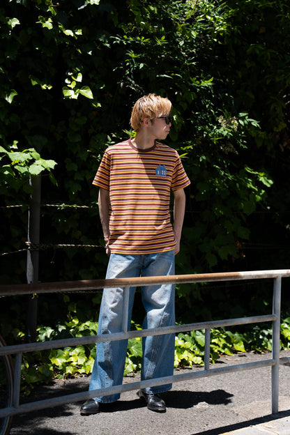 Hand-Embroidered Stripe T-Shirt