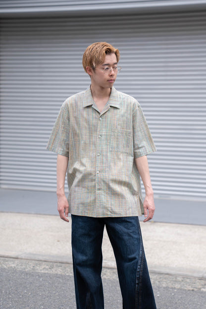 cotton ikat check shirt