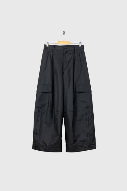 Giza cotton cargo tuck pants