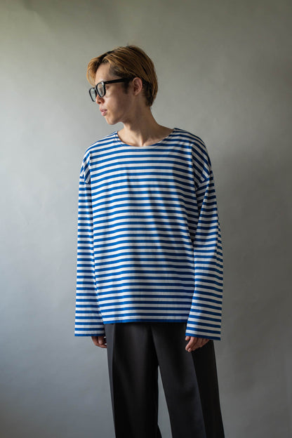 BORDER LONG T SHIRT