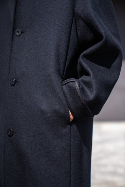 SOUTIEN COLLAR OVERCOAT IN DOUBLE FACE BEAVER