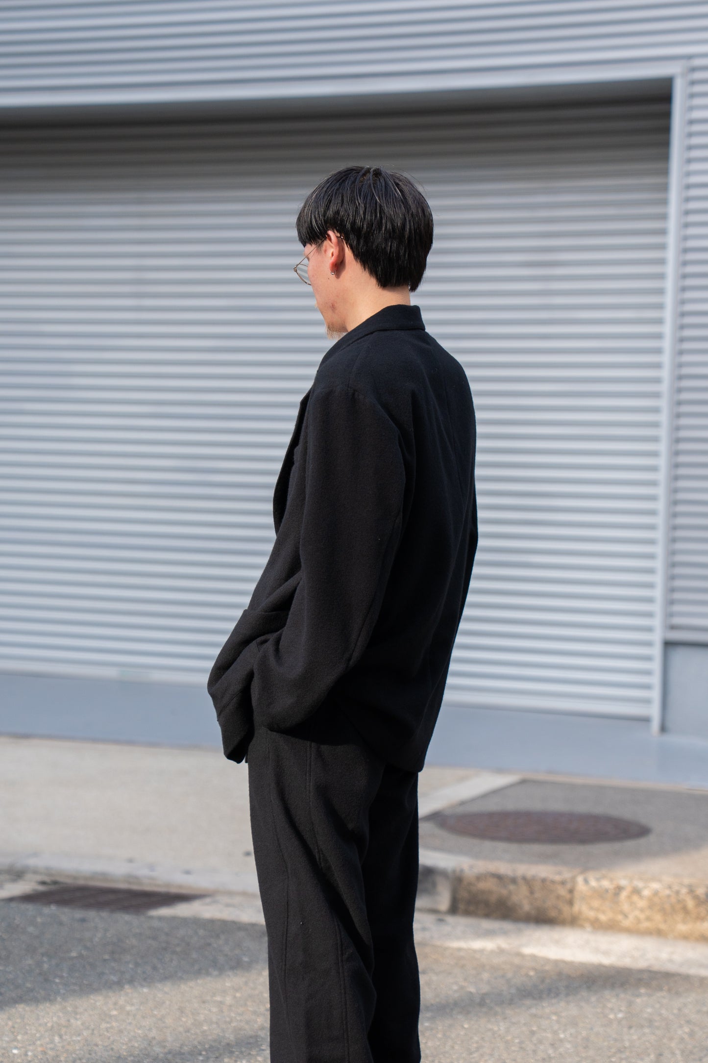 WOOL/CASHMERE FLEECE SINGLE BREASTED JACKET(ST.1268)