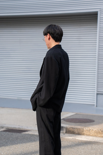 WOOL/CASHMERE FLEECE SINGLE BREASTED JACKET(ST.1268)