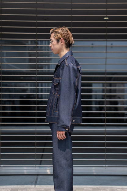 DENIM JACKET IN WOOL DENIM