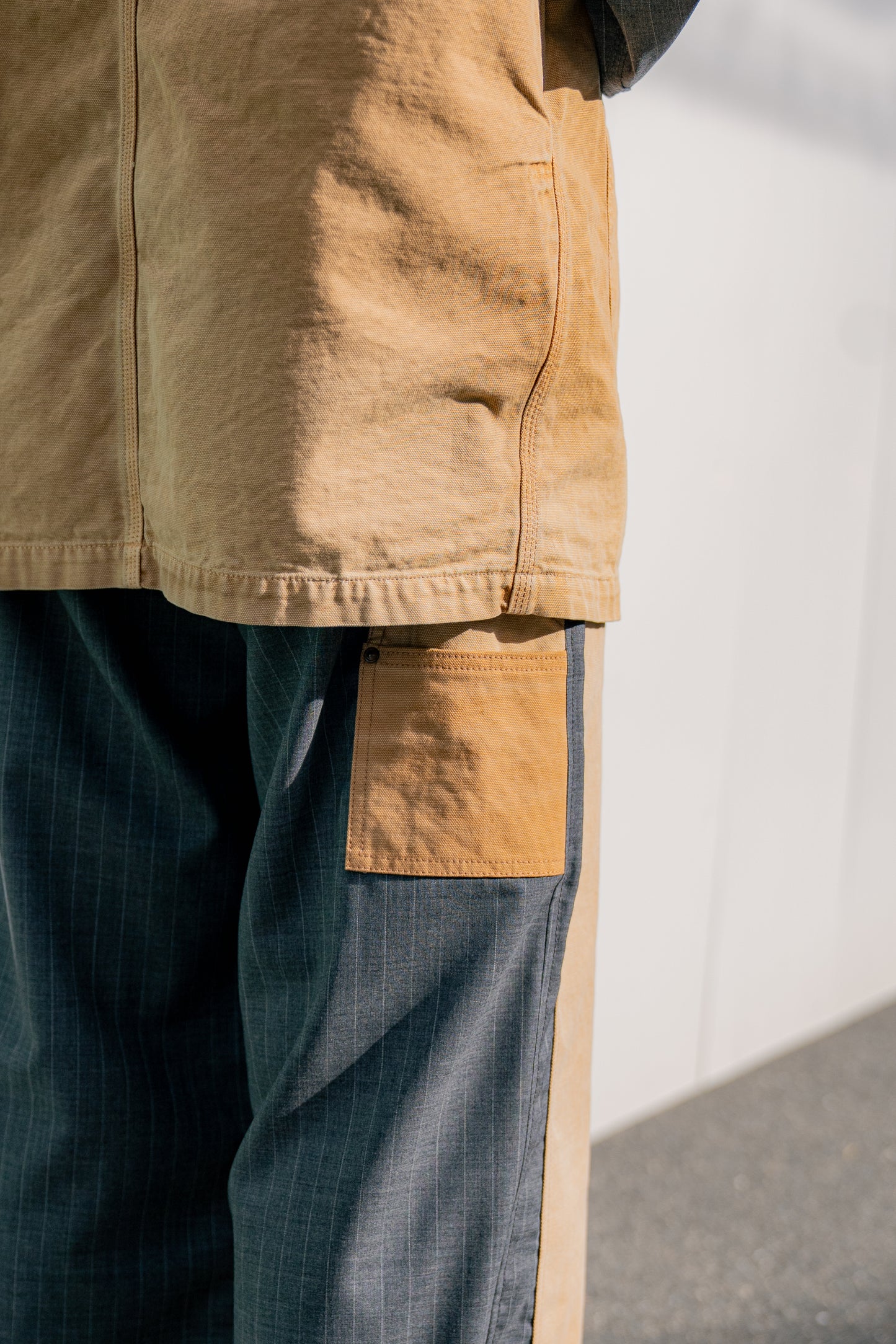 Vintage-effect work pants