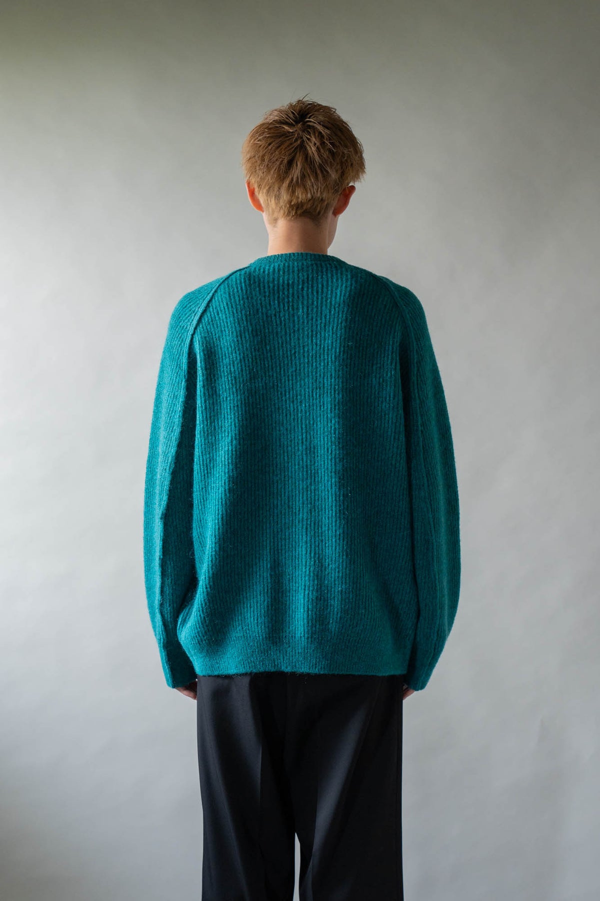 CREW-NECK KNIT CARDIGAN