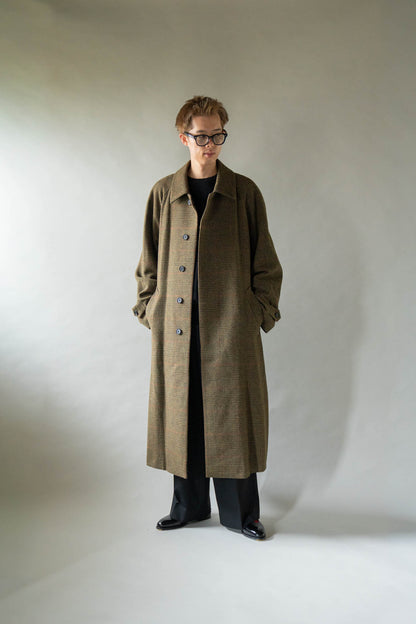 BRITISH TWEED RAGLAN SLEEVE BALMACAAN COAT(ST.1536)