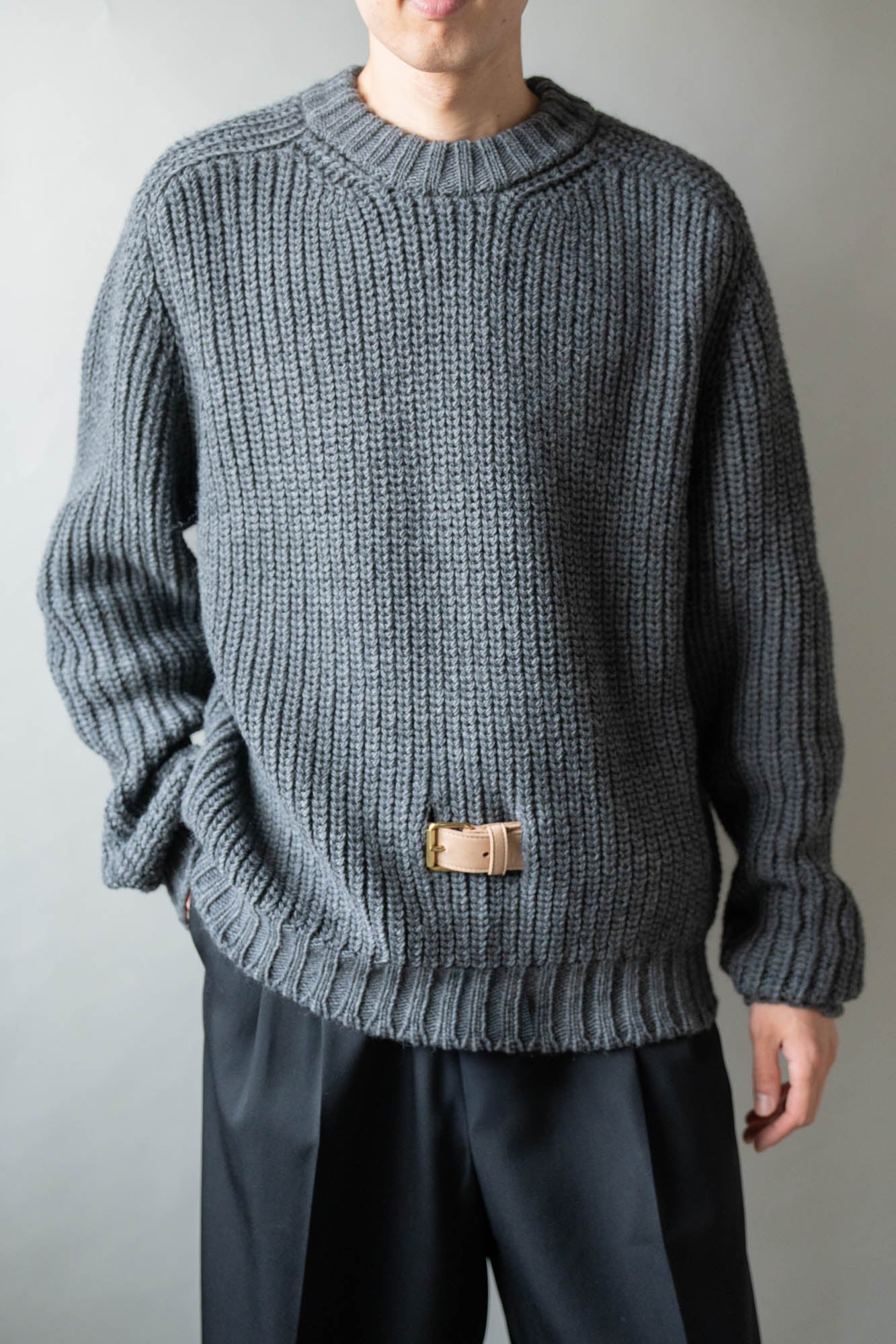 Belt. Slit Knit in Merinos d`Arles