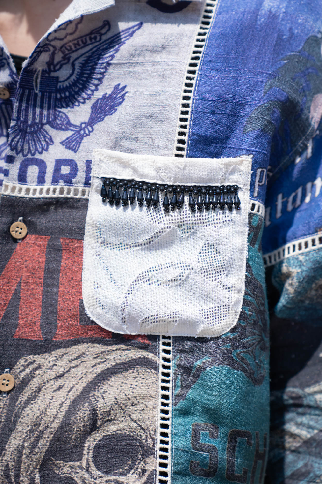 Patchworked Silk Shirt