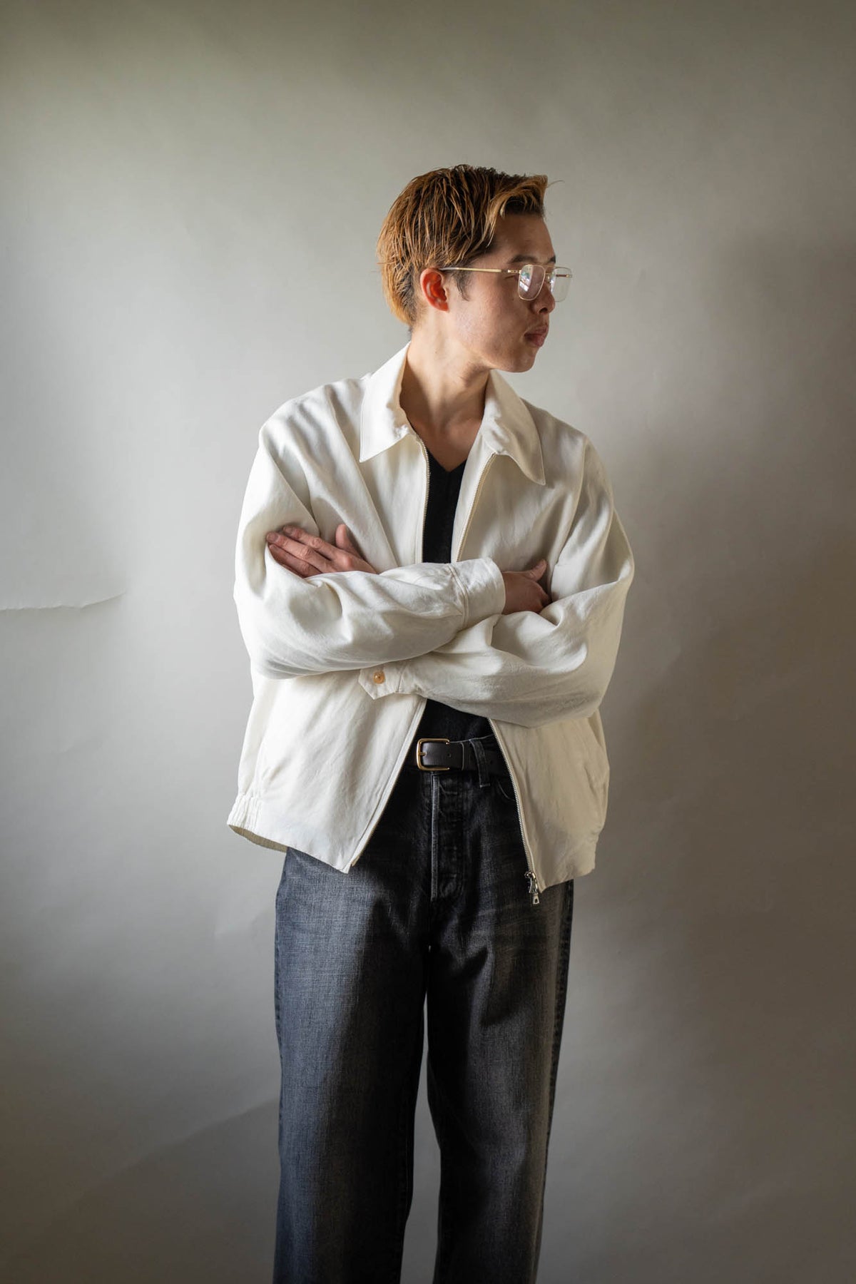 Washed Wool Silk Sports Jacket