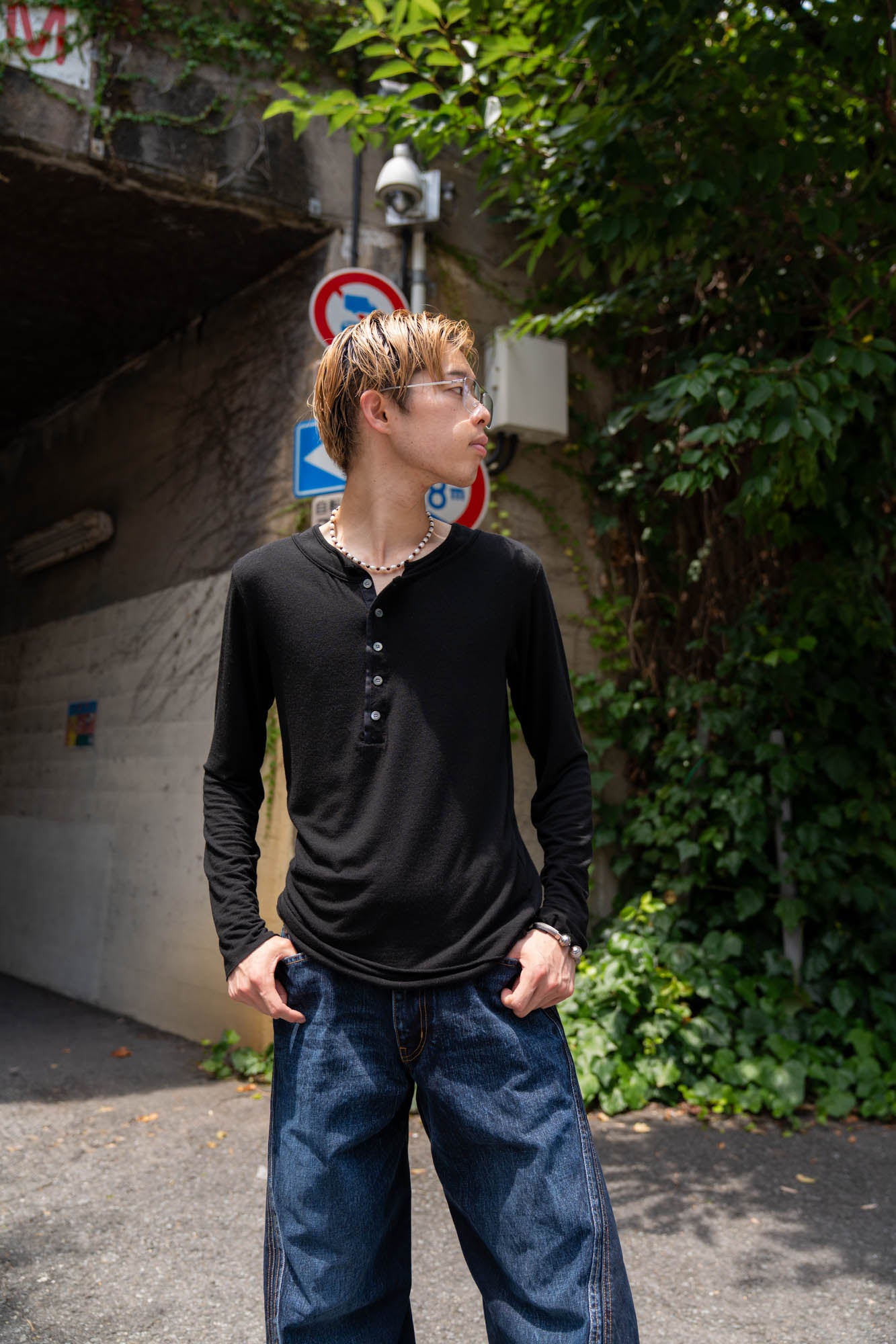 LAYERED HENLEY-NECK SHIRT .16
