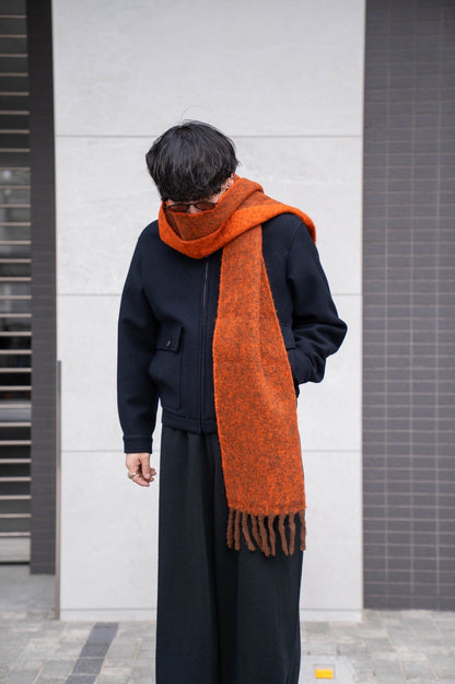 Two Colour Woolly Scarf