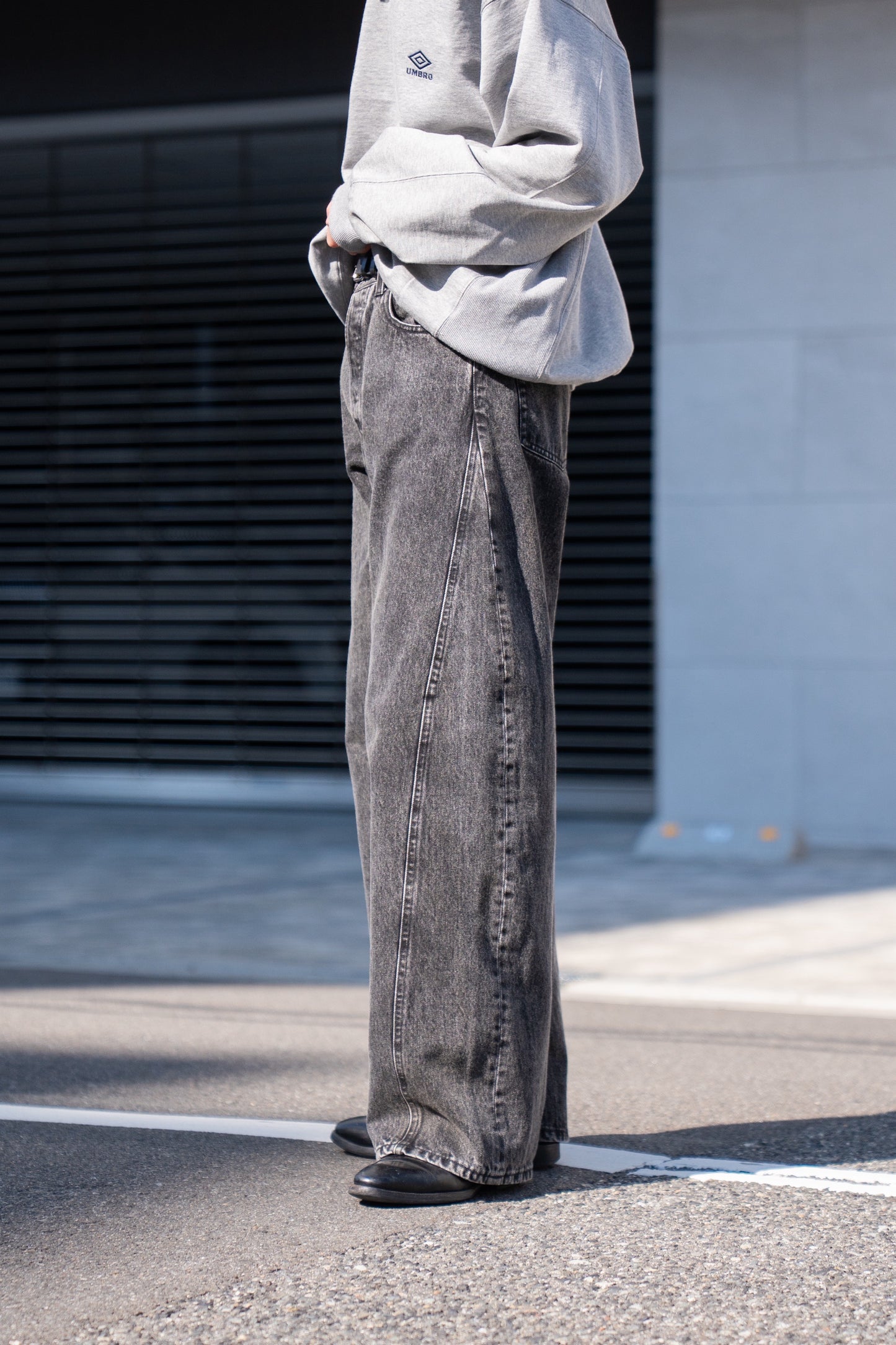 DEFORMATION WIDE DENIN JEANS(ST.1345)