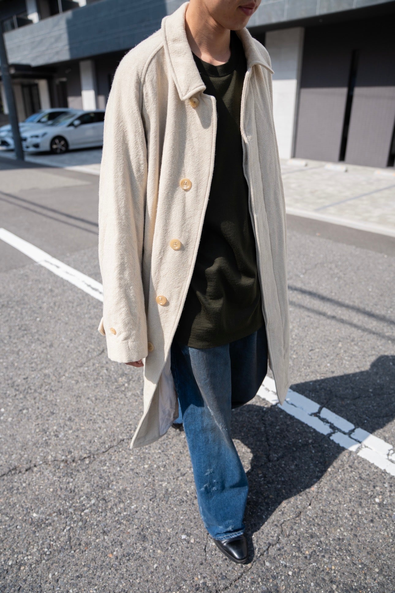 Classic Wool Balmacaan Coat