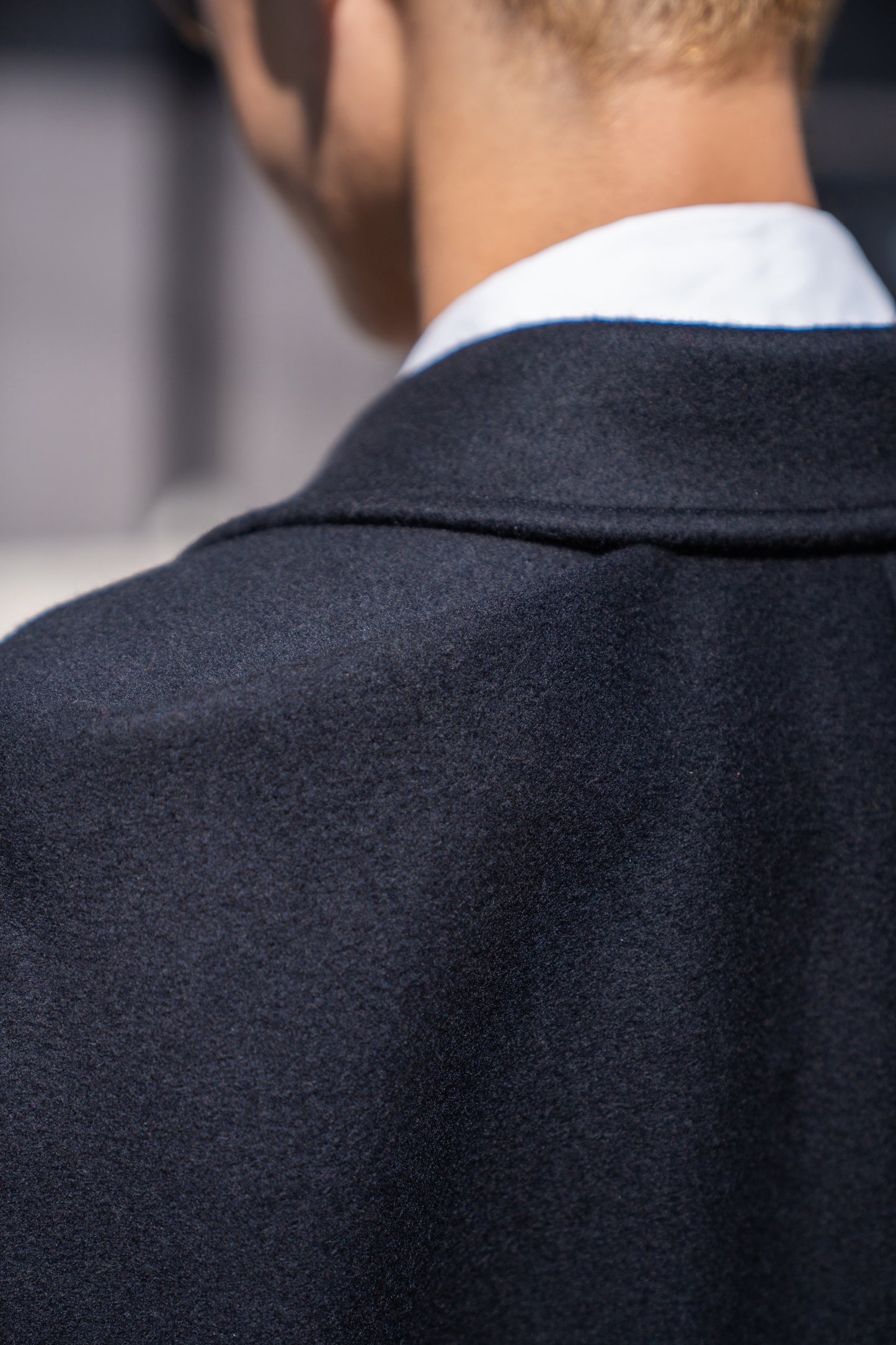 SOUTIEN COLLAR OVERCOAT IN DOUBLE FACE BEAVER