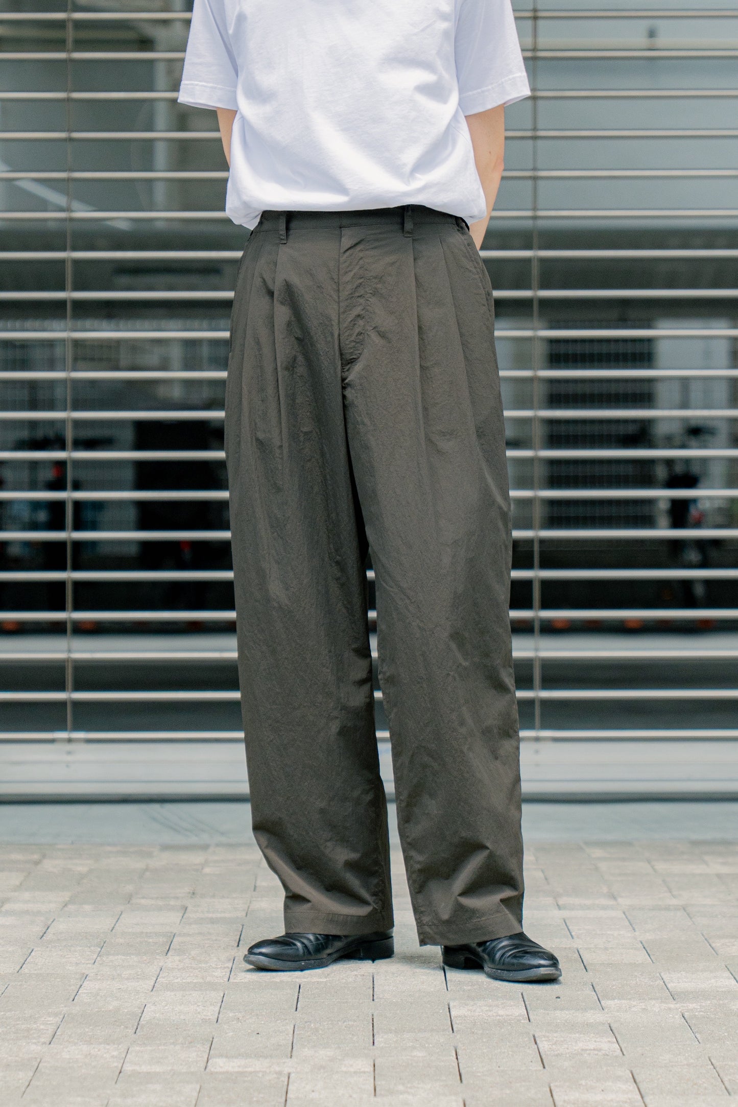 WINDPROOF NYLON WIDE EASY TROUSERS(ST.1278)