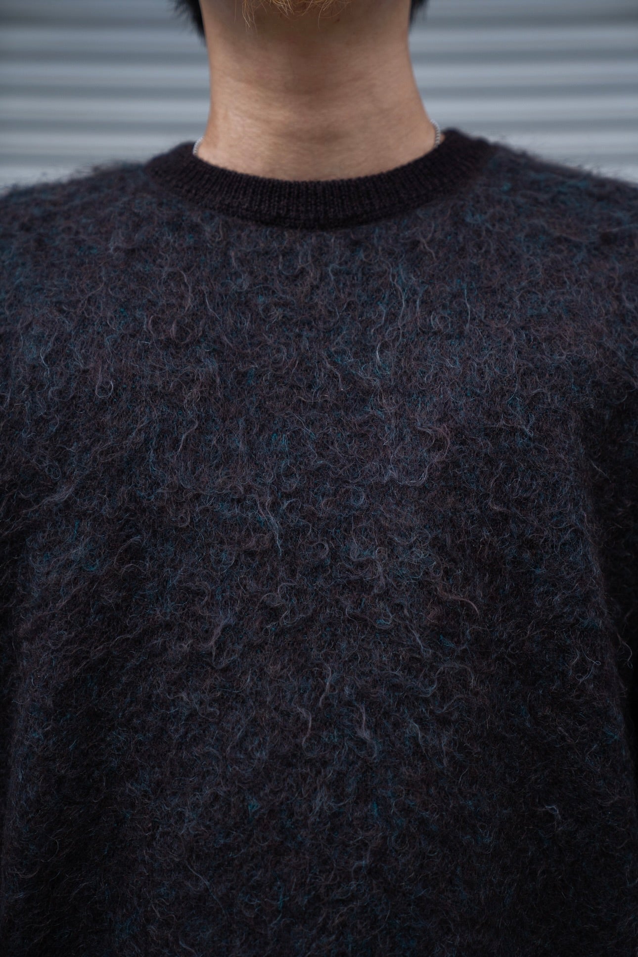 KID MOHAIR MIX JACQUARD KNIT LS(ST.1305)