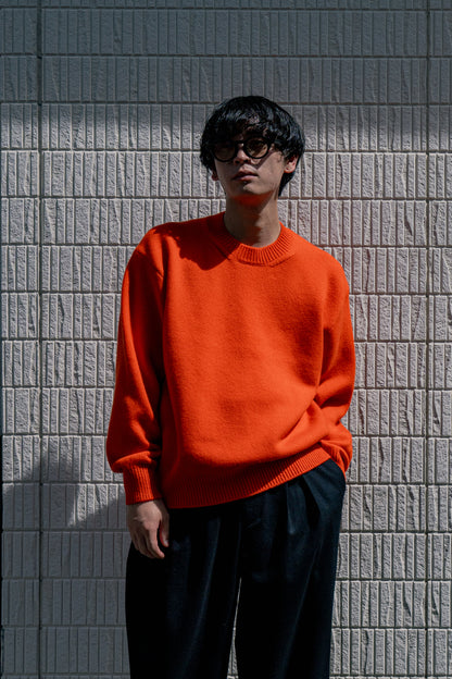 EXTRA FINE WOOL WARM KNIT CREW NECK LS