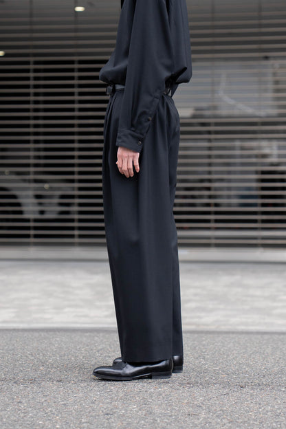 5 Tuck Trouser in Wool Tropical