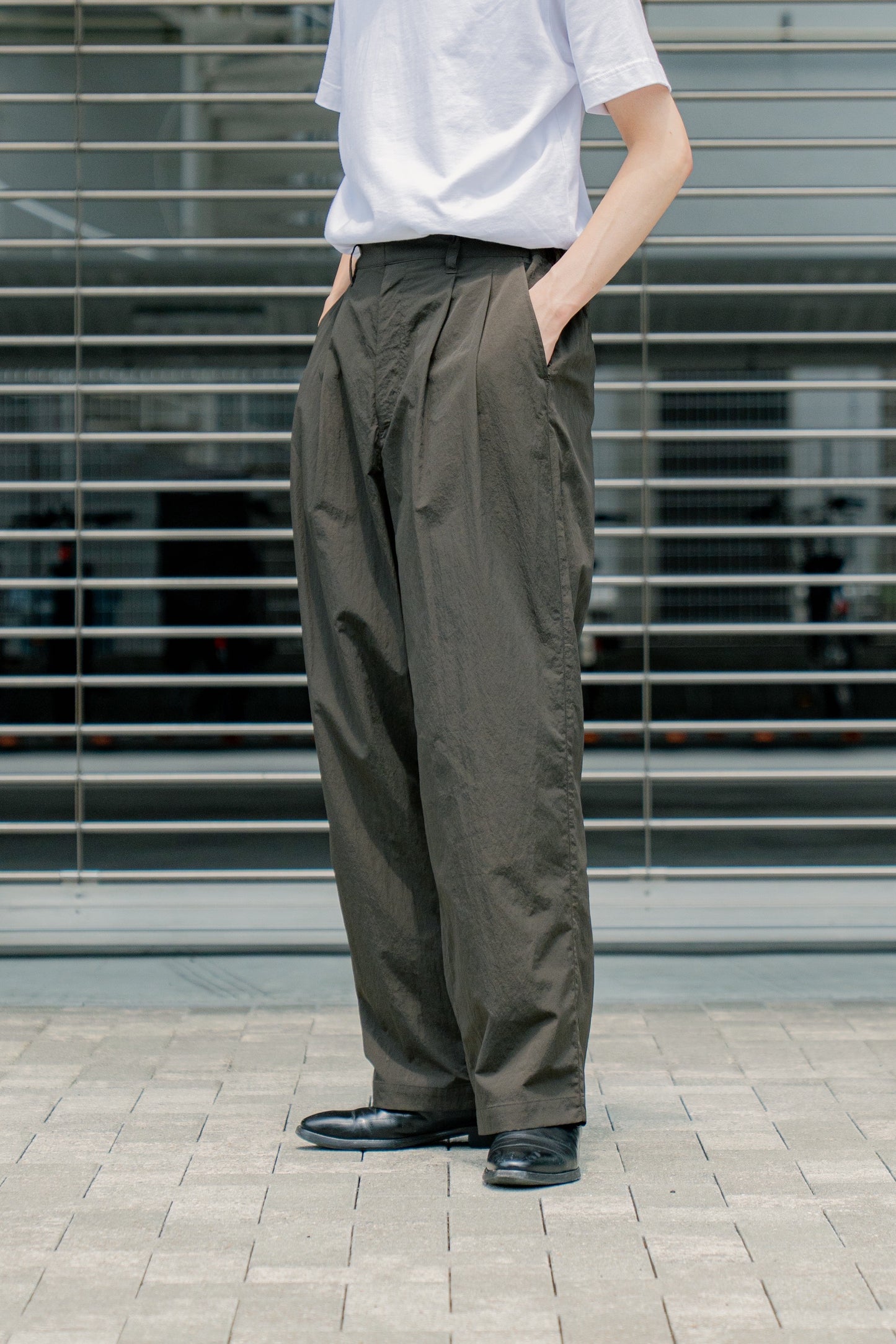 WINDPROOF NYLON WIDE EASY TROUSERS(ST.1278)