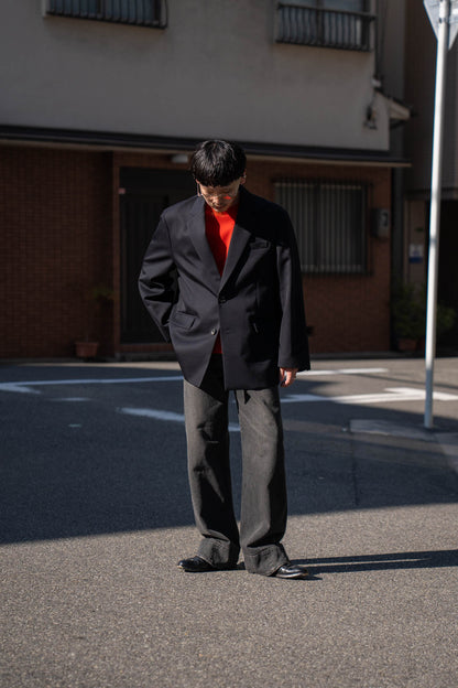 WOOL KERSEY OVERSIZED SINGLE BREASTED JACKET(ST.1413)