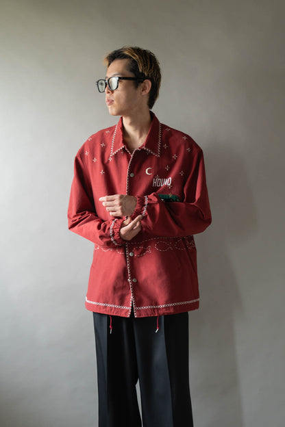 Cross-stitch coach jacket