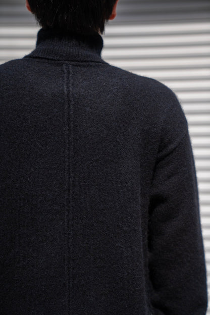 WOOL/ALPACA KNIT LOOSE TURTLE NECK PO(ST.1295)
