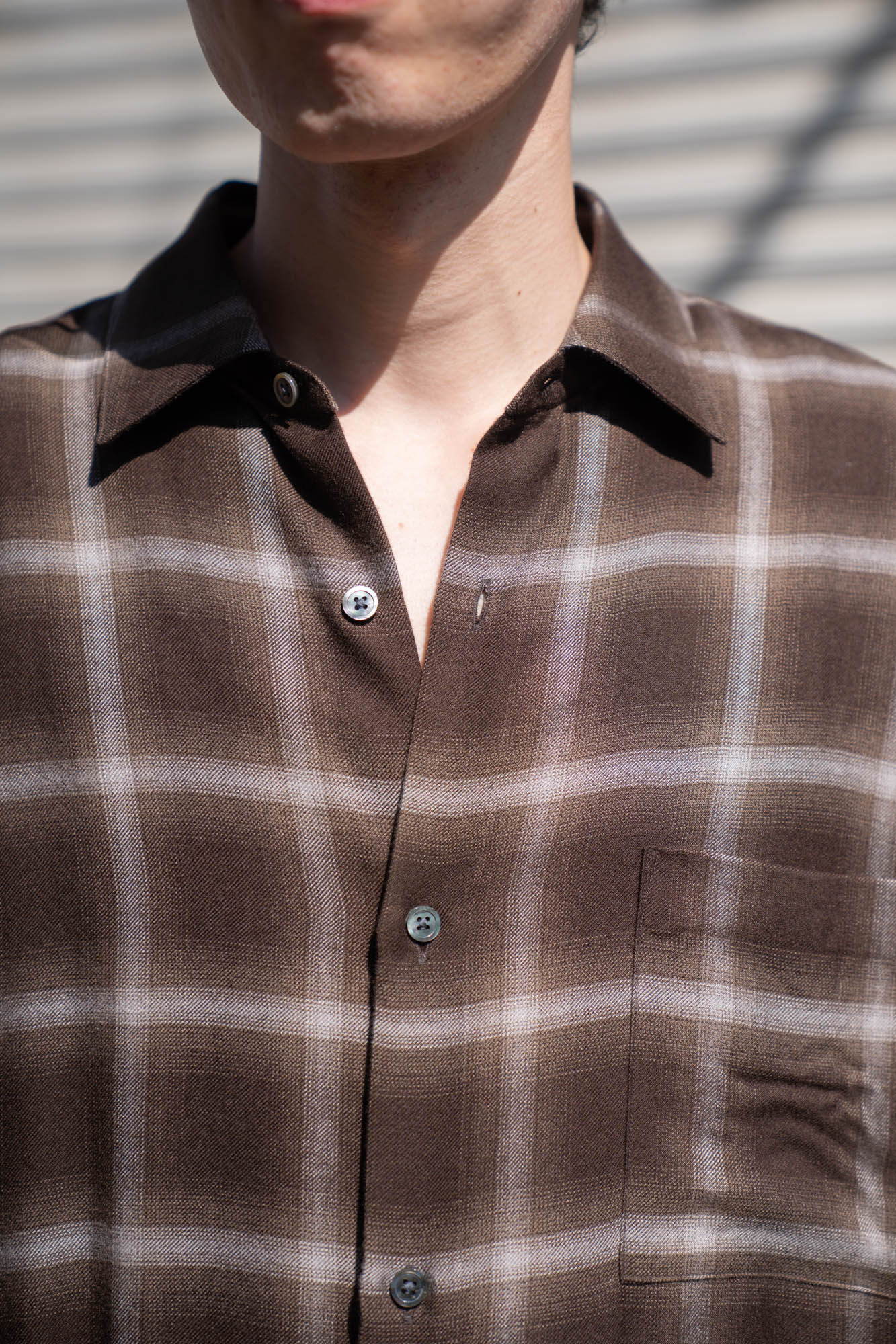 LY/VIS CHECK OVERSIZED LS SHIRT(ST.1461)