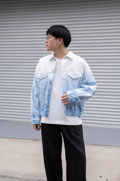 Shibori-bassen denim jacket