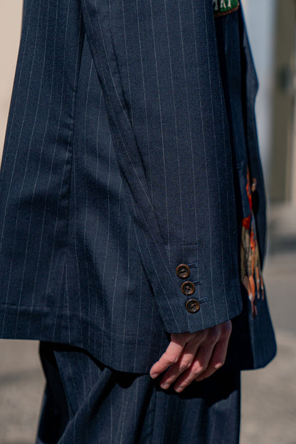 Pinstripe-pattern jacket