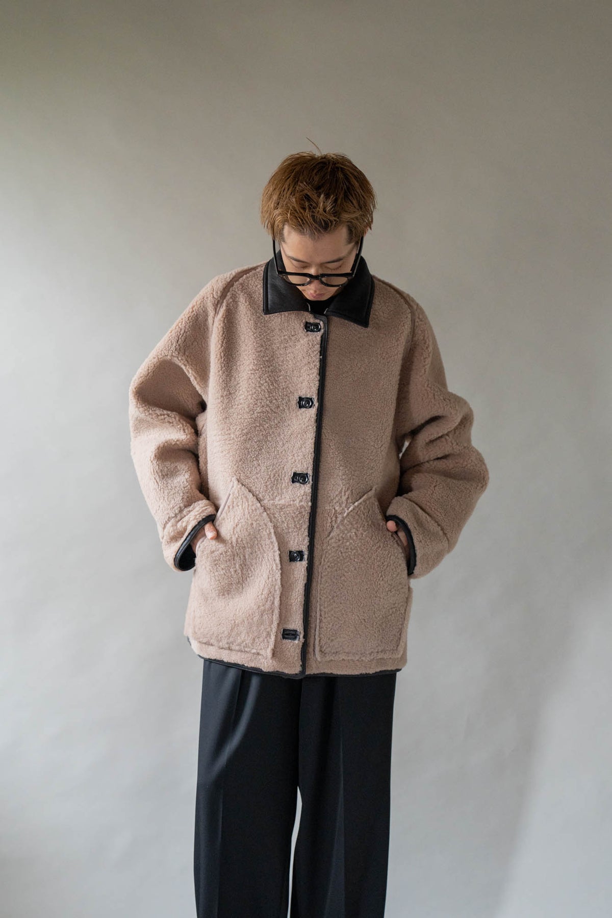 REVERSIBLE MOUTON BLOUSON