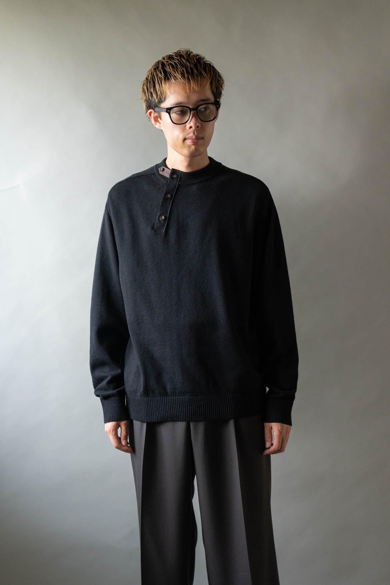 トップス IRENISA PULL OVER SHIRT WITH LEATHER TAB LEATHER TAB KNIT PULLOVER | ニット IRENISA（イレニサ）公式通販