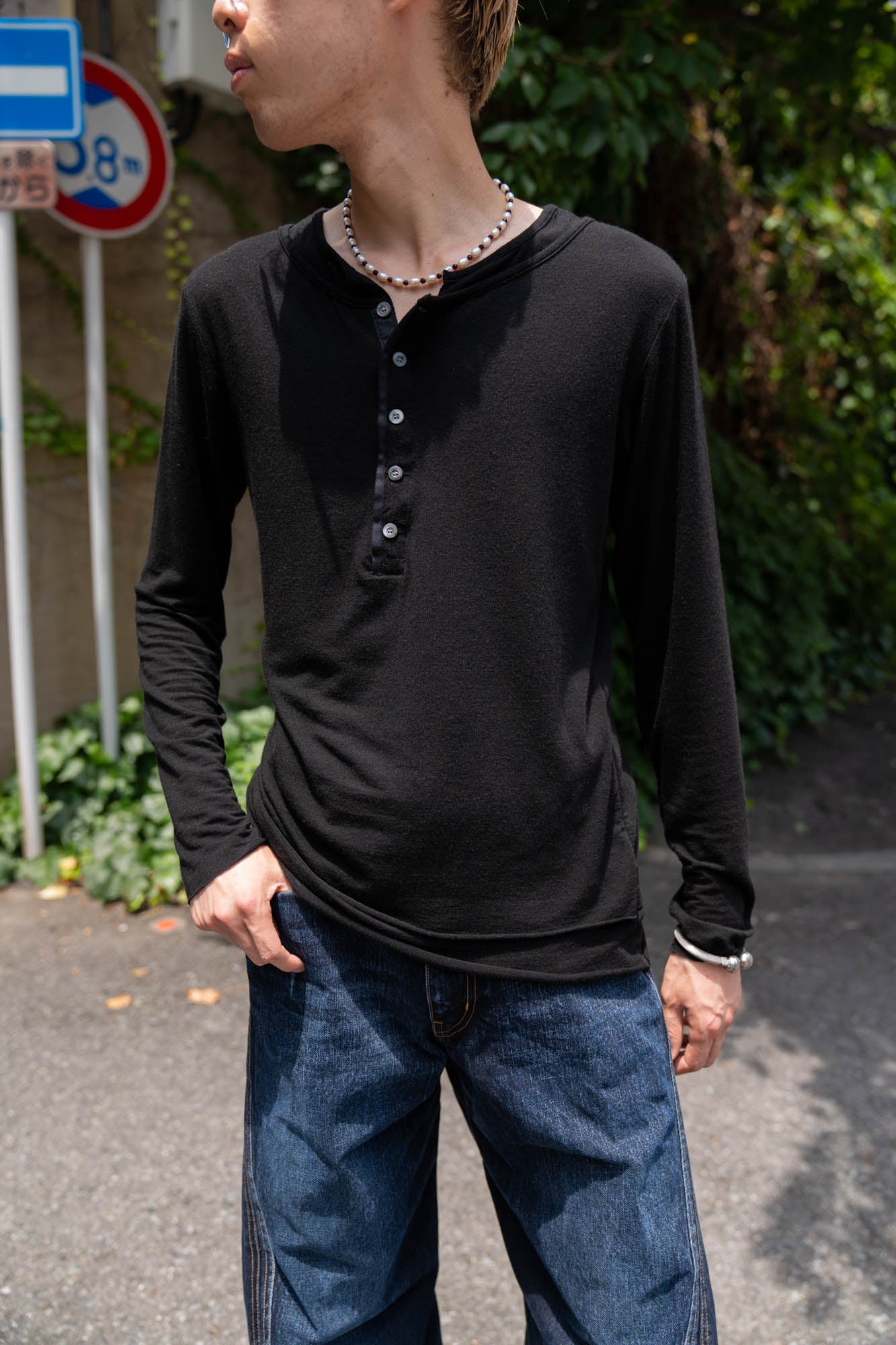 LAYERED HENLEY-NECK SHIRT .16