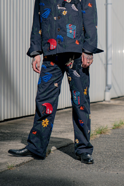 Hand embroidery pants