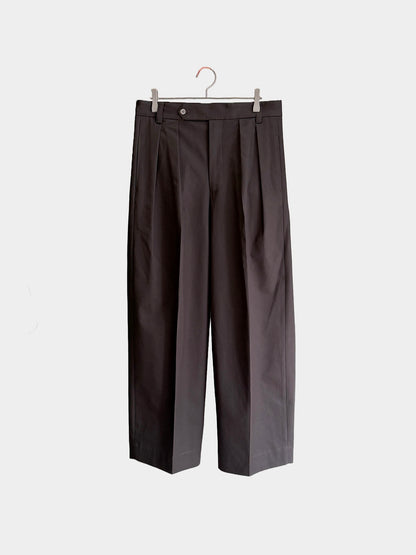 COTTON GABA 2TUCK WIDE SLACKS