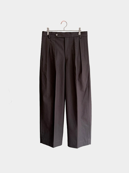 COTTON GABA 2TUCK WIDE SLACKS