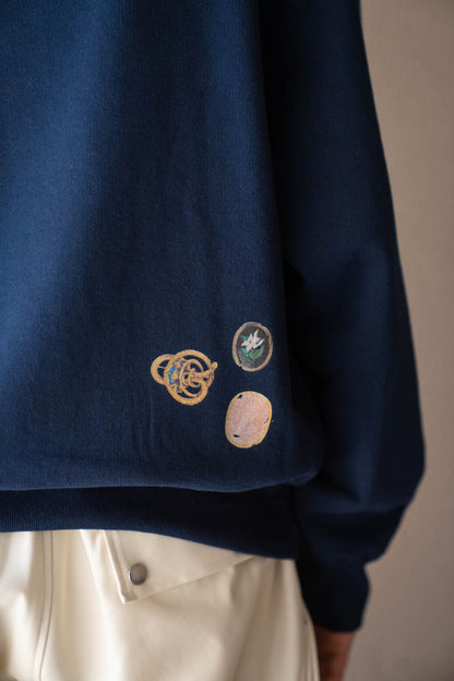 Hand-stitched sweatshirt