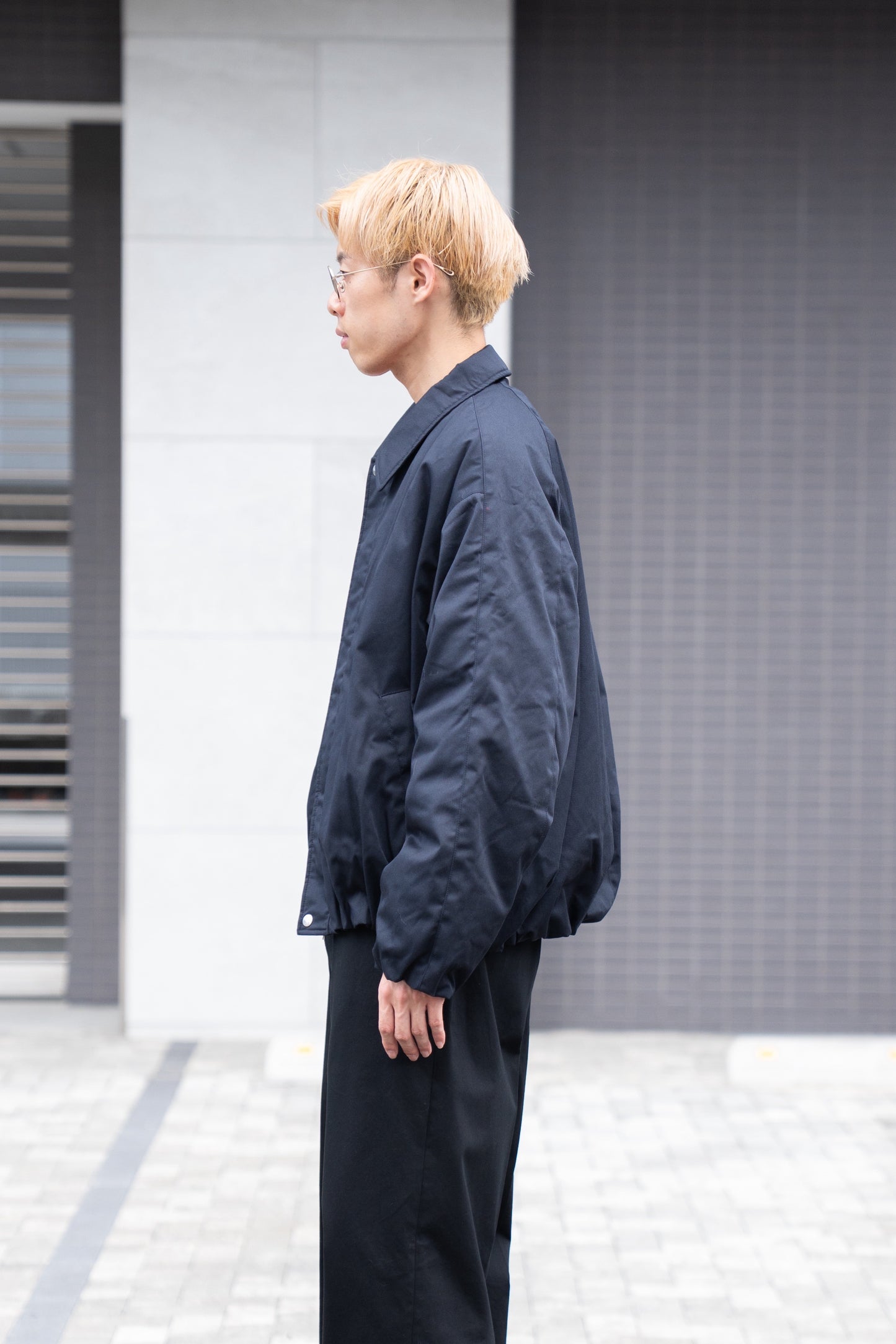 WIDE SQUARE ZIP UP DOWN JACKET