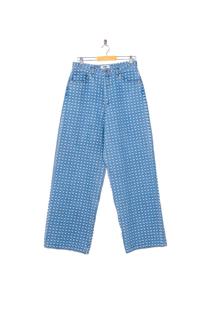 GRID DENIM PANTS - BUGGY