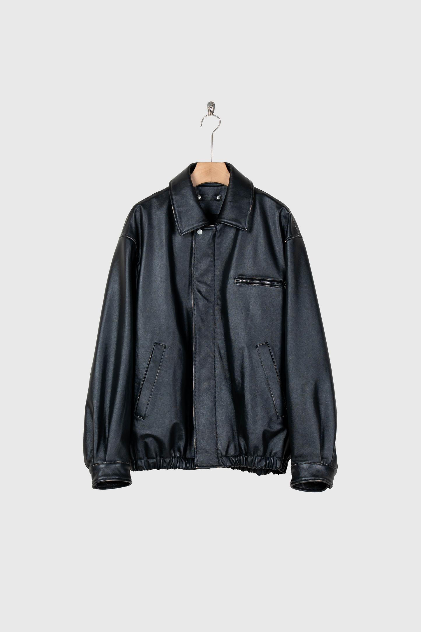 COW LEATHER VINTAGE ZIP JACKET(ST.1380)