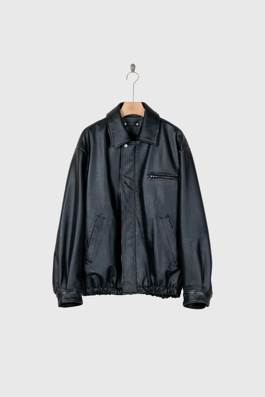 COW LEATHER VINTAGE ZIP JACKET(ST.1380)