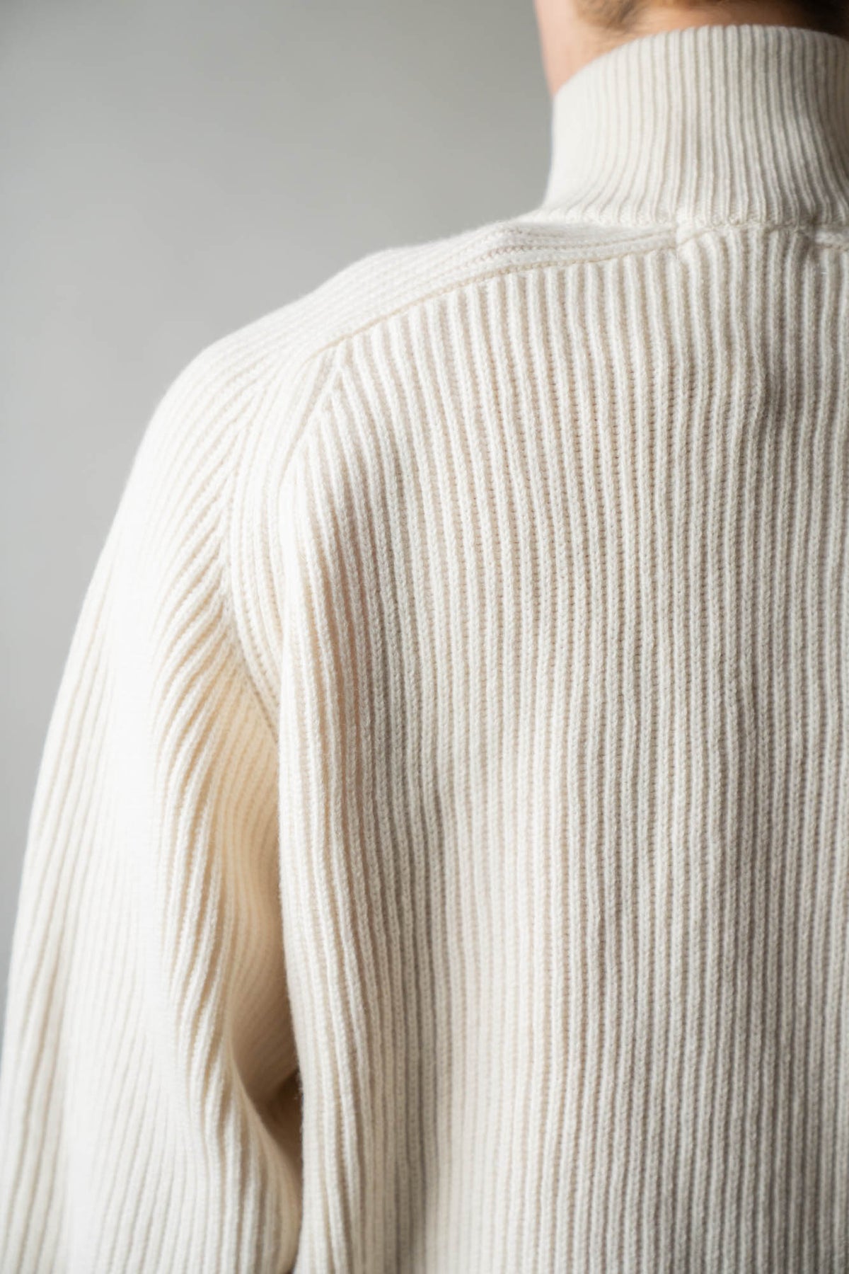 HALF ZIP RIBBED JUMPER