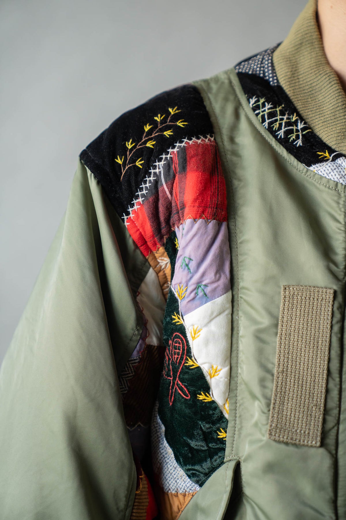 Quilt bomber jacket