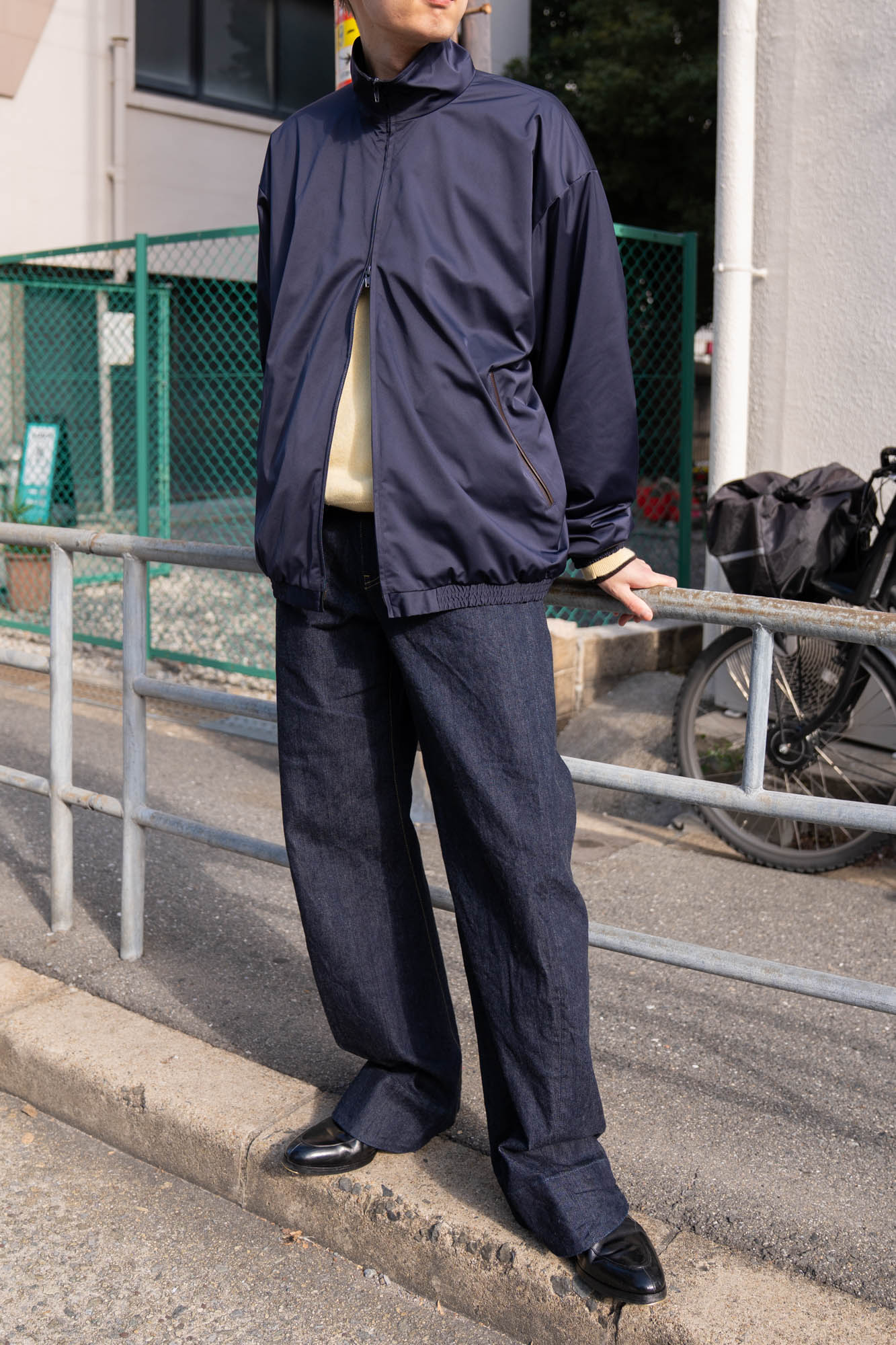 SILK-BACK STAND COLLAR ZIP JACKET(ST.1378)