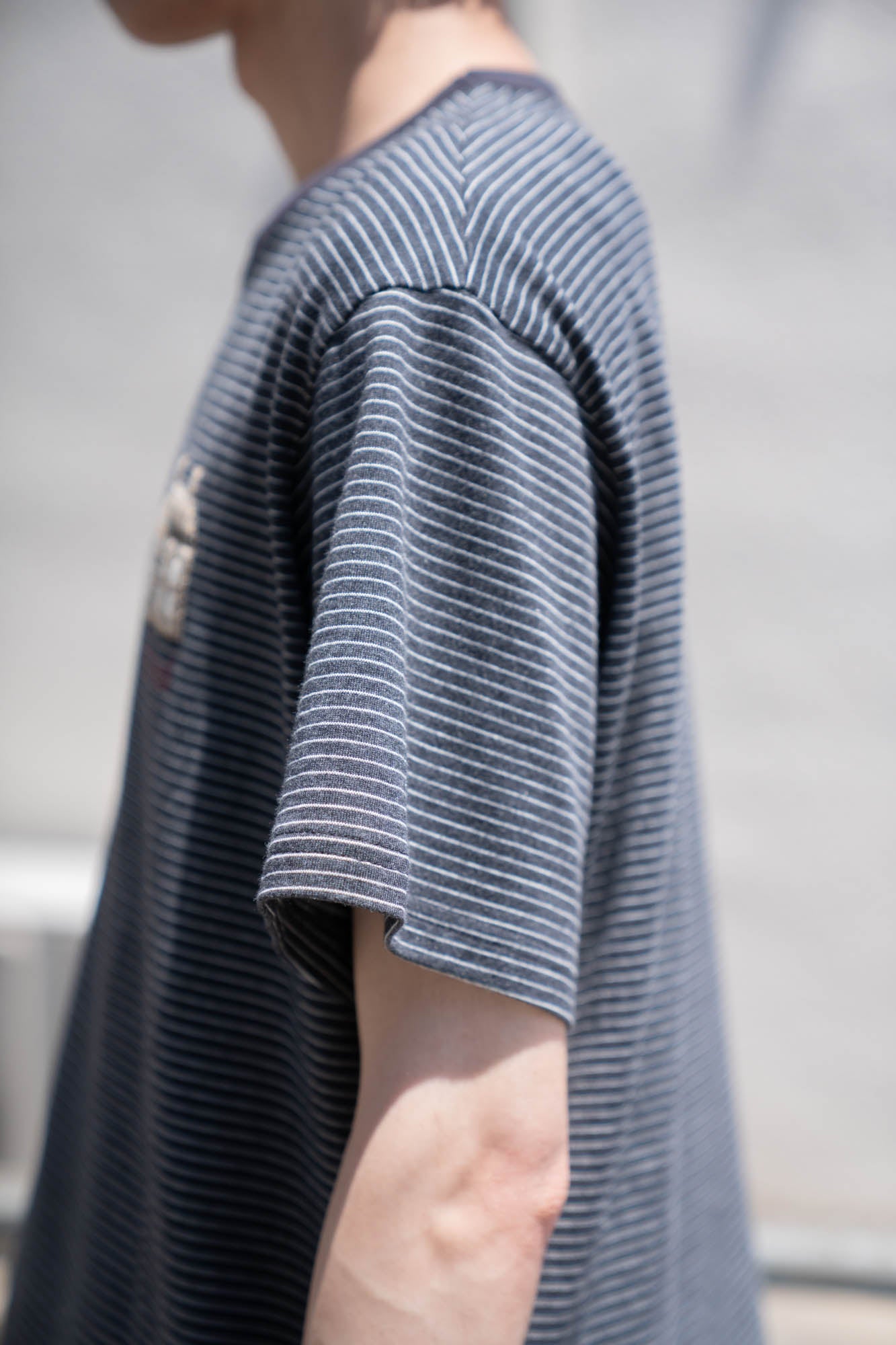 Hand-Embroidered Stripe T-Shirt