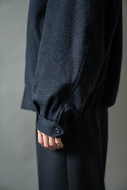 MOUTON COLLAR WOOL CASHMERE PADDED JACKET(ST.1546)