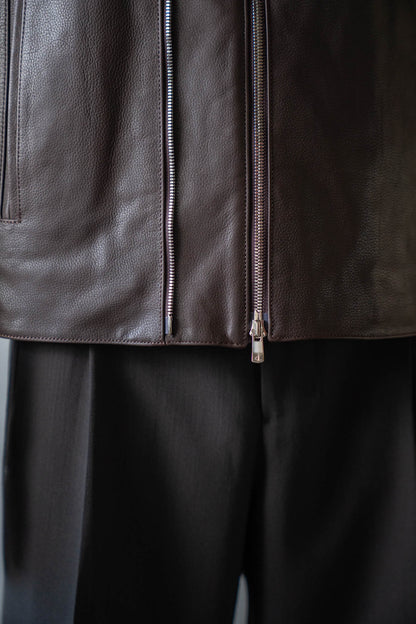 Leather Double Zip-up Blouson